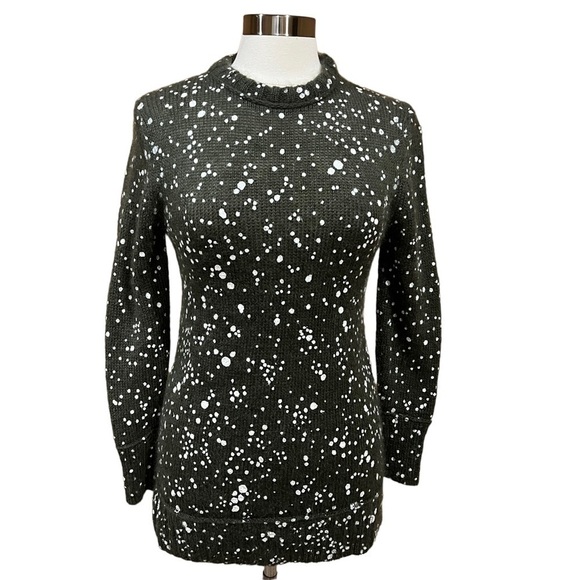 Fendi Mohair Splatter Sweater Green Size Medium Pullover Made In Italy - Picture 1 of 7